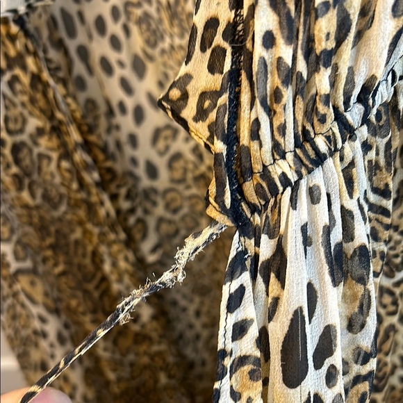 Victoria Secret Silk Cheetah Print Sheer Maxi Dress/Coverup/Robe | One Size - Picture 5 of 8